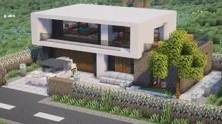 A modern house in Minecraft