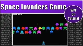 Classic Space Invaders Game Development tutorial with C# WPF In Visual Studio