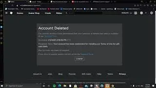 I got Banned for no Reason on roblox