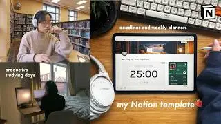 Getting my life together (1 month into 2025) + free Notion template 🍵🍵 | productive study vlog
