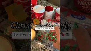 ✨🎄Christmas in July hot cocoa bar☕️🍫🎄✨ #cocoabar #christmasinjuly #christmasidea #christmastreat