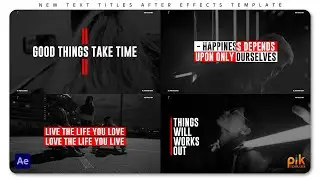 New Text Titles - After Effects Template | Free Download | Pik Templates