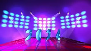 2024 Новый год ЦИФРЫ танцуют Новогодний футаж для фона
