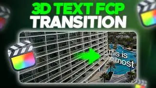 How to Edit 3D Text That ACTUALLY Stick | Final Cut Pro (No More Floating Text)