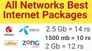 All Networks Best Internet Packages in Pakistan - Jazz - Ufone - Zong - Telenor