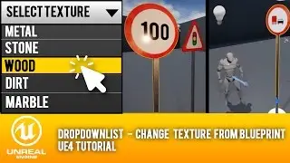Change texture from BLUEPRINT - UE4 Tutorial - Dropdownlist