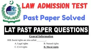 Law Admission Test Past Paper Solved | LAT 7 March 2021 | Law Admission Test Prep by HEC 2024