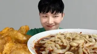 도삭면 + 꿔바로우 먹방 꿔바로우 맛집 찾음, 처음으로 해보는 asmr I Mukbang