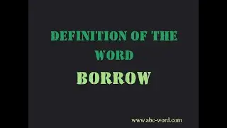 Definition of the word 