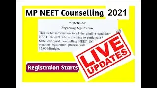 Latest News NEET Counseling Schedule 2021 - MP 1st Round Released for MBBS/BDS LIVE UPDATE