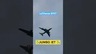Boeing 747✈️Jumbo JET Atlas Air and Lufthansa above me . Amazing 🤩airplane fantastic sound👂#shorts