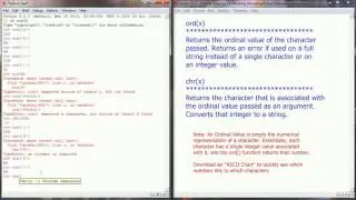 Python Tutorial 2016 Lesson 5.1 - ord() and chr() Functions