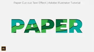 Paper Cut Out Text Effect Design 2 - Adobe Illustrator Tutorials