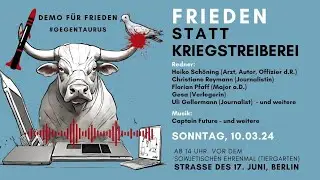 🟥 LIVE 🕊Wir fordern Frieden statt Kriegstreiberei!💥10.03.2024 BERLIN