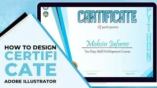 How to design certificate template in adobe illustrator  jafareez design