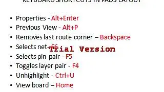 KEYBOARD SHORTCUTS IN PADS LAYOUT