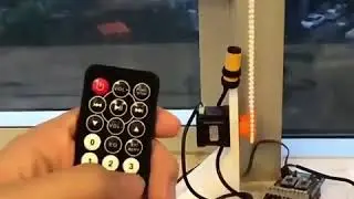 Office Automatic Curtain with Arduino, controlled by infrared remote- control.