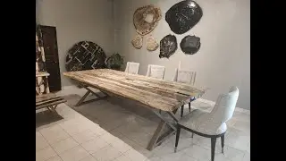 Captivating Elegance: The Unique Charm of Petrified Wood Tables #diningtables #livingroomtable