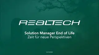 [Webinar] SAP Solution Manager End-of-Life | Change und Transport Management ohne ChaRM | REALTECH