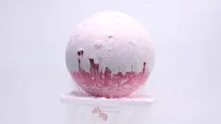 Giant Jawbreaker Dissolving in Water Timelapse