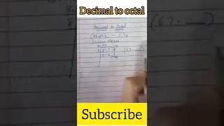 How to convert decimal to octal number system 