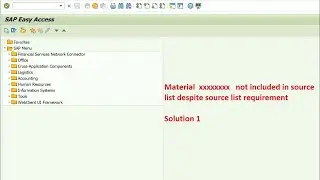 Fix error  Material not included in source list despite source list requirement || solution 1