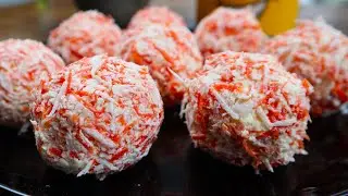 NEW quick snack for the New Year's table 2024 in 10 minutes! Awesome SNACK with crab sticks!