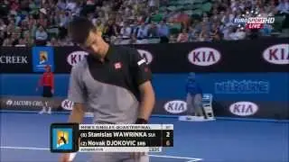Djokovic Amazing Setpoint vs  Wawrinka Australian Open 2014 Quarter Final TRUE HD