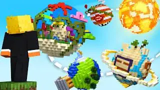 I Built the ENTIRE SOLAR SYSTEM in Minecraft Hardcore!