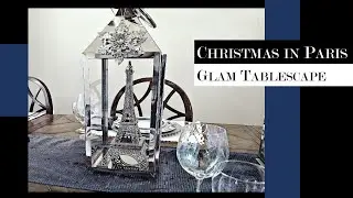 Winter Wonderland Tablescape | White, Blue and Gray Christmas in Paris | Paris France Tablescape
