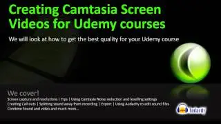 Quality UDEMY recordings from Screen Capture