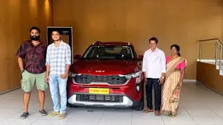 KIA Sonet red  new 2024 model delivery at Incheon KIA #kia #kiasonet