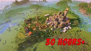 I spent 30+ HOURS building a medieval village in MINECRAFT...