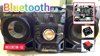 Adaptei bluetooth 5.0 no som antigo Sony mhc-ex88. Sem ruidos⚡🚀👍
