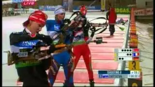 Курдюков биатлон эстафета женщины 2009 чемпионат мира.avi