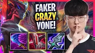 FAKER CRAZY GAME WITH YONE! - T1 Faker Plays Yone MID vs Azir! | Season 2024