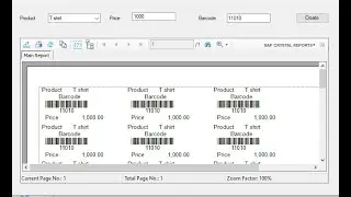How to generate bar code and print using crystal report all visual studio 2019