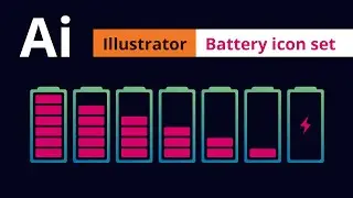 How to create Battery icon set - Adobe Illustrator Tutorial