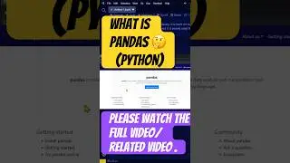 Learn basics of Pandas in just under 3 minutes ☑️ 