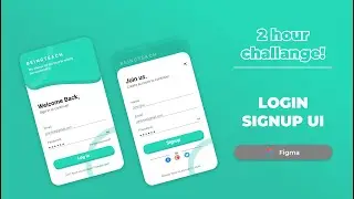 Ui design figma - Login and signup screen - Android (Speed design) | Satisfying speed art