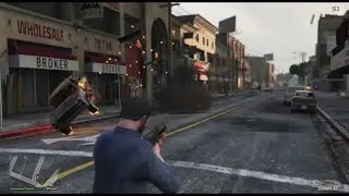 GTA 5 car Crash Explosions by havey gun#technogamerz #gtav #michael #gun #destroyer #cardestroyer