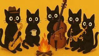 Black Cats’ Deep Bass Campfire Swing: Cozy Jazz for Chillin’ Nights