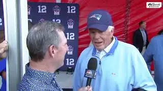 Tom Brady Sr. talks with Tom E. Curran ahead of his son's (Tom Brady)  #Patriots HOF induction