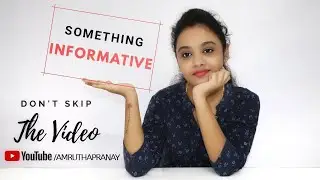 Something Informative||Don't Skip the video|| Amrutha Pranay|| Pranay.