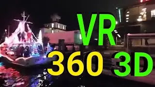 Christmas 2018 Boat Parade: Vuze 360 3D VR in New Orleans 4K