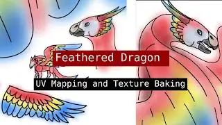 Feathered Dragon | UV Mapping and Texture Baking | Intermediate Blender Tutorial