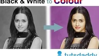 Converting Black and White Photo to Colour Photo - Photoshop Tutorial by tutsdaddy.com
