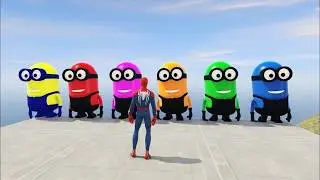 GTA 5 Red Spiderman VS Red/Green Minion! 💥 Epic Ragdolls & Fails 😂 #87