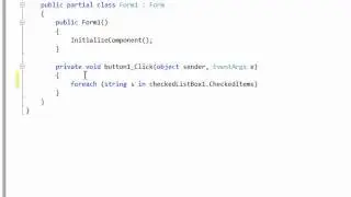 Get Checked Items In a CheckedListBox (C# .NET)