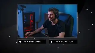Black White Stream Overlay for Twitch & YouTube , best engaging stream overlays